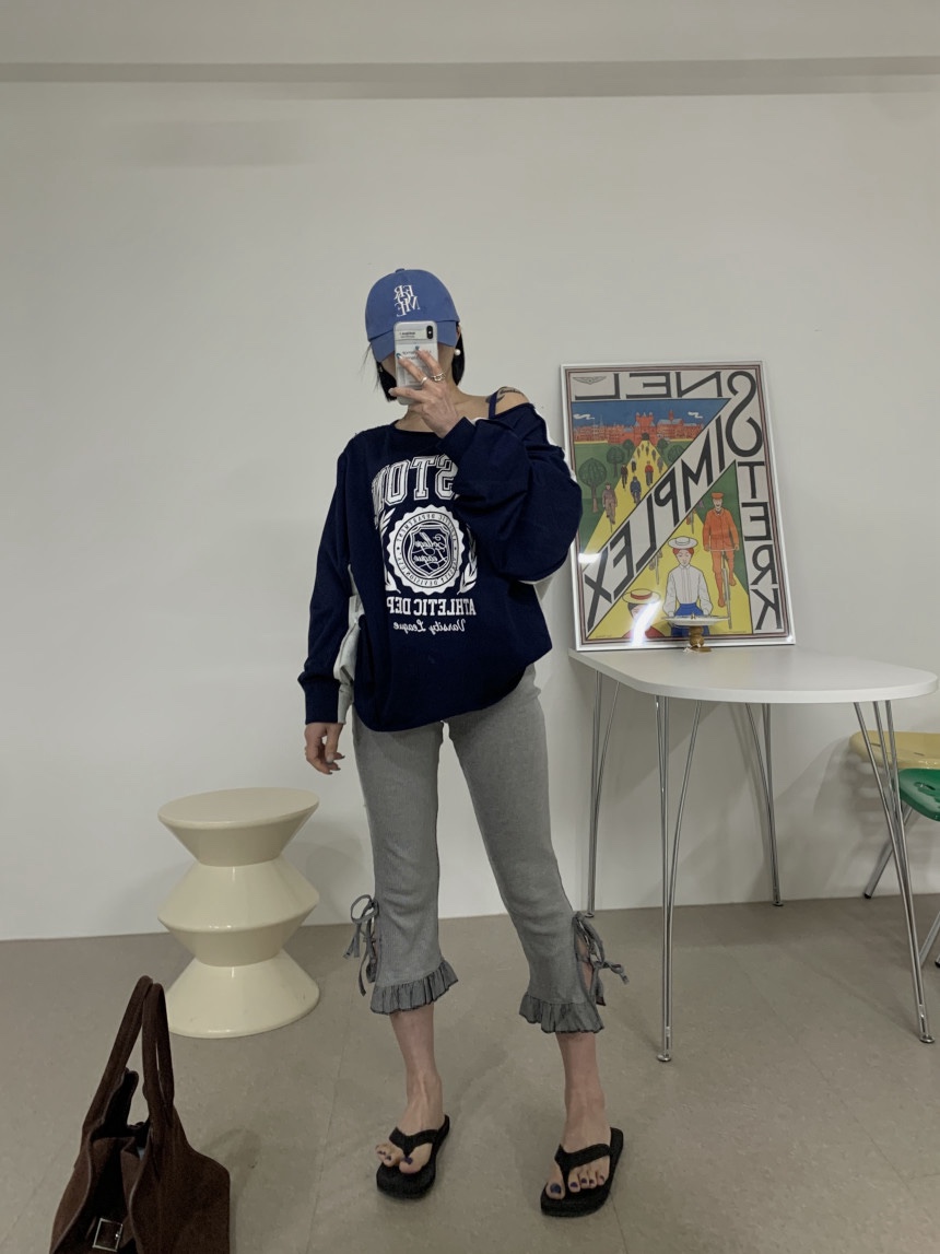 OURWAVE/OUR ROOM韓國代購女裝新款熱賣打底褲鯊魚褲緊身褲系帶Our Wave/Our Room打底褲/鯊魚褲圖色1