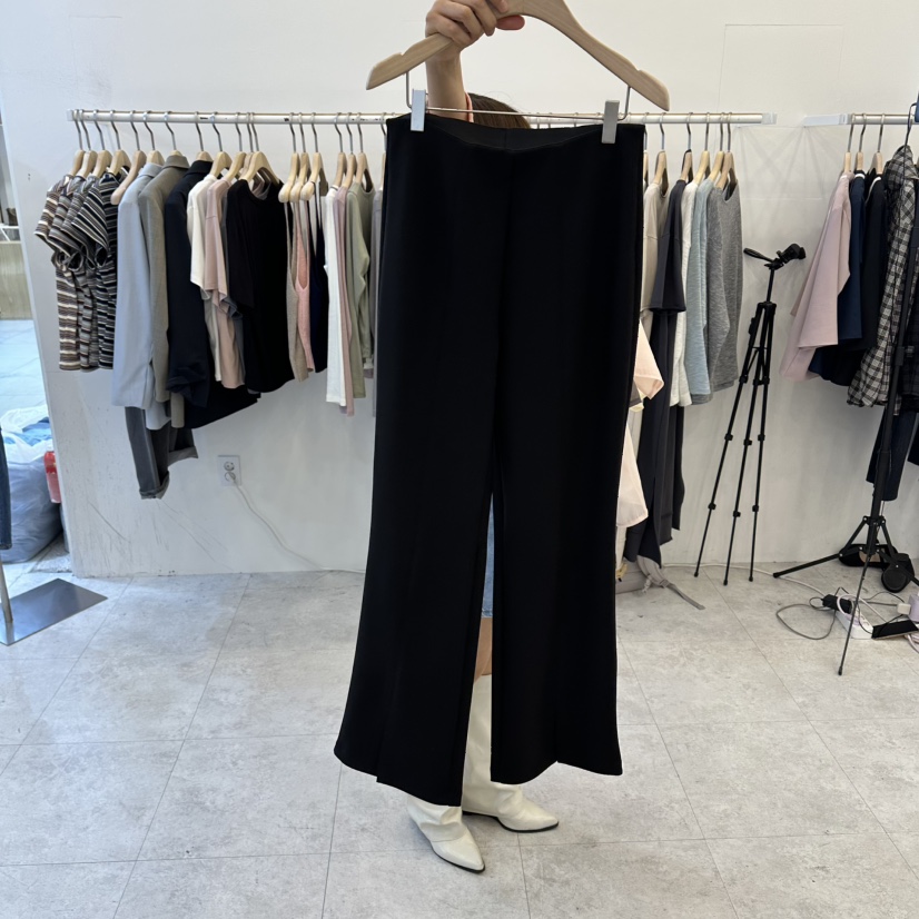 FUNNY POWDER韓國直郵女裝新品推薦休閑熱賣人氣休閑褲喇叭THE FUNNY休閑褲圖色3黑色