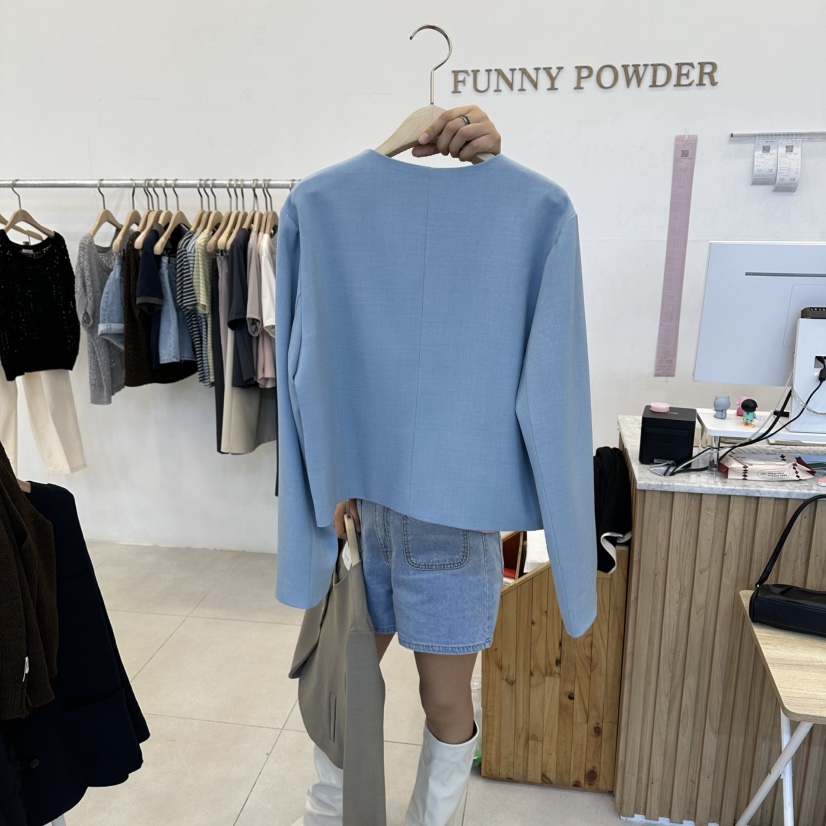 FUNNY POWDER韓國代購女士新品26春夏時尚真品熱賣休閑夾克THE FUNNY夾克