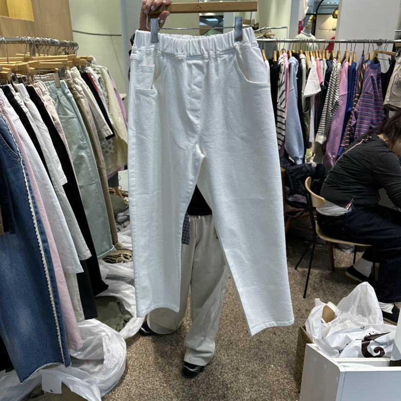 OTGEULY東大門代購女士新款時尚熱賣推薦真品休閑職業休閑褲OTGEULY/衣架牌休閑褲圖色2白色