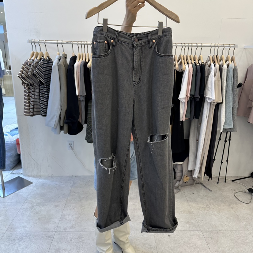 FUNNY POWDER東大門實拍女士新款推薦26春夏時尚休閑牛仔褲THE FUNNY牛仔褲圖色1