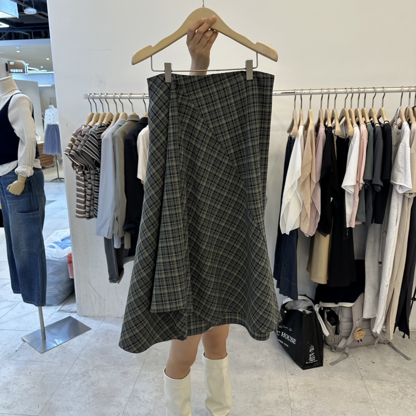 FUNNY POWDER東大門直郵女裝新款熱賣推薦26春夏長裙格子THE FUNNY長裙圖色2