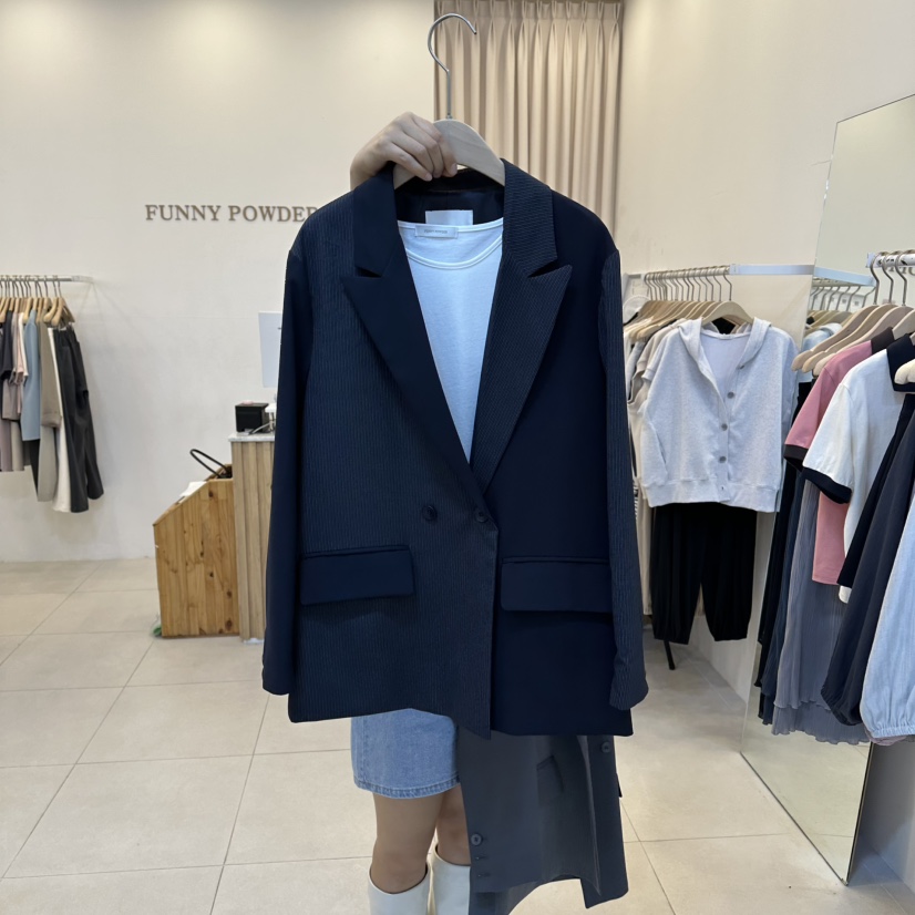 FUNNY POWDER韓國代購女裝新品休閑熱賣26春夏職業人氣夾克THE FUNNY夾克圖色2