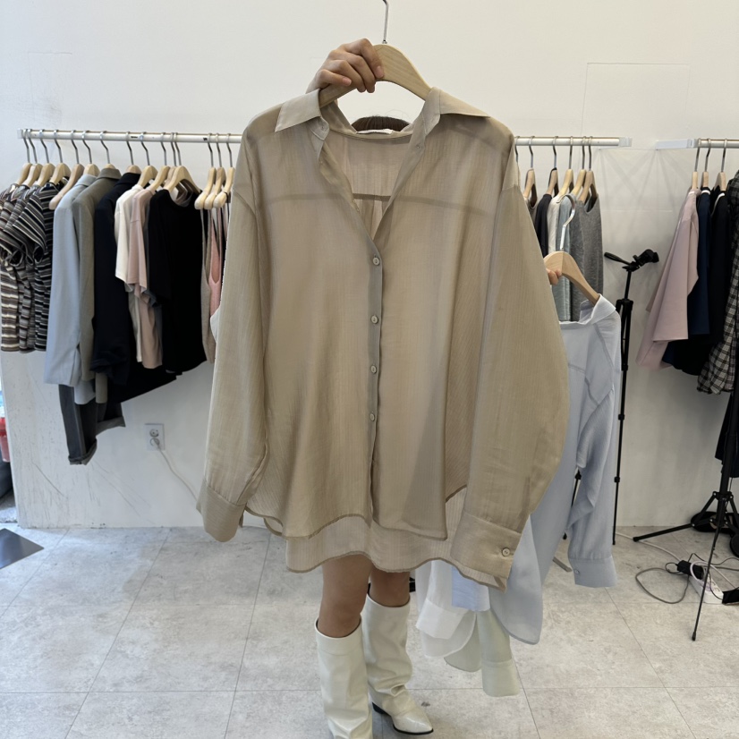 FUNNY POWDER韓國直郵女士新品職業26春夏休閑襯衫蕾絲衫THE FUNNY襯衫/蕾絲衫圖色4