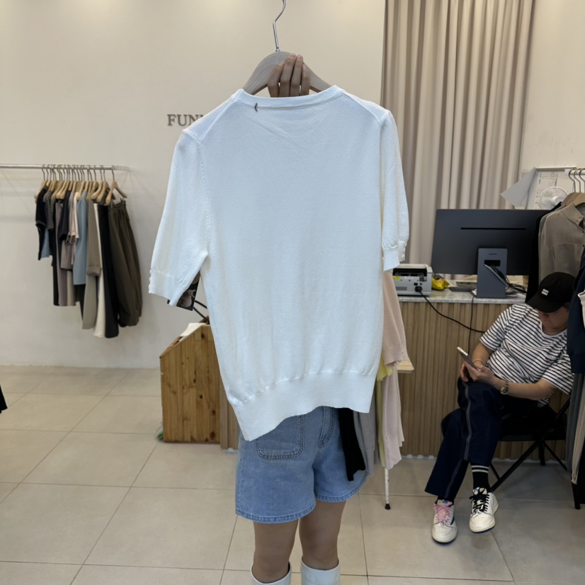 FUNNY POWDER韓國代購女士新品熱賣時尚推薦26春夏針織衫紐扣THE FUNNY針織衫