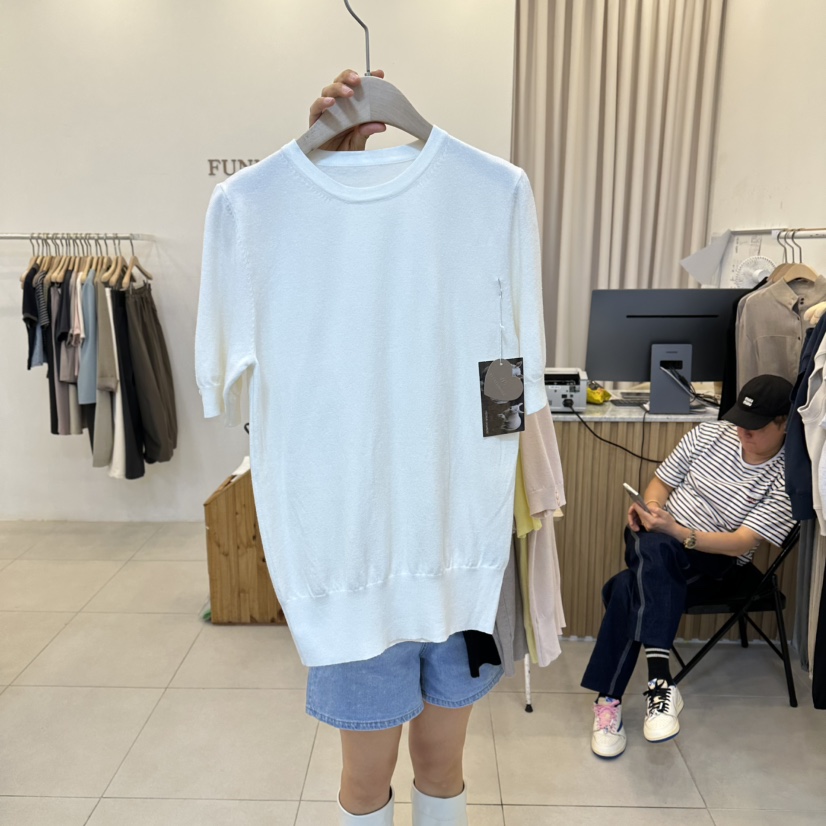 FUNNY POWDER韓國代購女士新品熱賣時尚推薦26春夏針織衫紐扣THE FUNNY針織衫圖色1