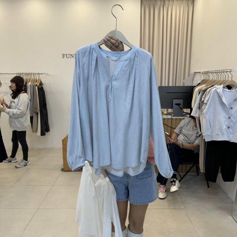 FUNNY POWDER東大門代購女士新款推薦真品時尚襯衫蕾絲衫THE FUNNY襯衫/蕾絲衫圖色2