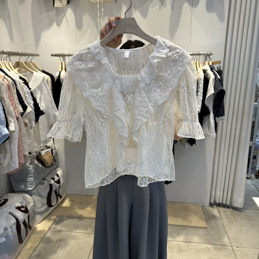 LADYBUG/ADORABLE東大門實拍女士新品時尚人氣襯衫蕾絲衫LADYBUG/ADORABLE襯衫/蕾絲衫圖色1