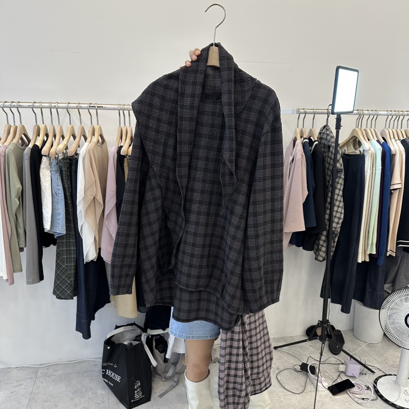 FUNNY POWDER東大門代購女裝新款人氣熱賣時尚襯衫蕾絲衫THE FUNNY襯衫/蕾絲衫圖色2