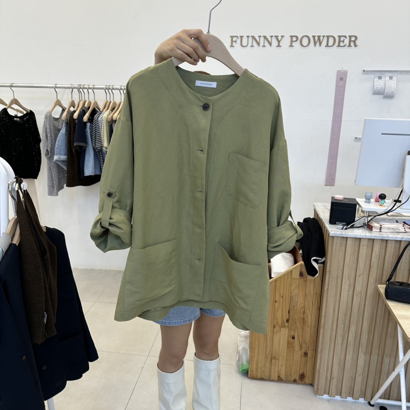 FUNNY POWDER東大門實拍女裝新款推薦熱賣職業真品休閑夾克THE FUNNY夾克圖色1