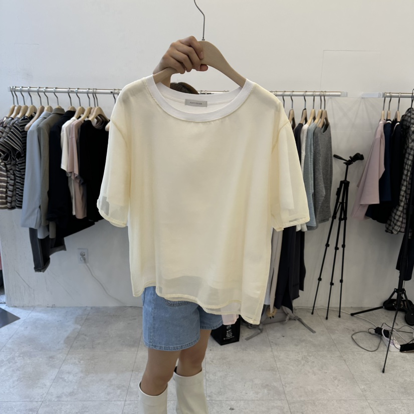 FUNNY POWDER東大門直郵女士新品熱賣推薦時尚襯衫蕾絲衫THE FUNNY襯衫/蕾絲衫圖色1