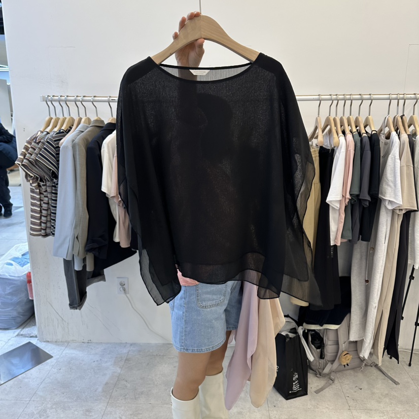 FUNNY POWDER韓國直郵女裝新品職業推薦時尚襯衫蕾絲衫透明THE FUNNY襯衫/蕾絲衫圖色3