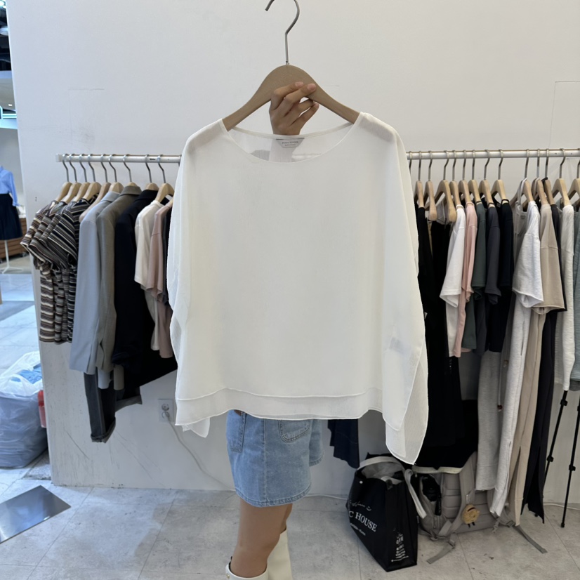 FUNNY POWDER韓國直郵女裝新品職業推薦時尚襯衫蕾絲衫透明THE FUNNY襯衫/蕾絲衫圖色4