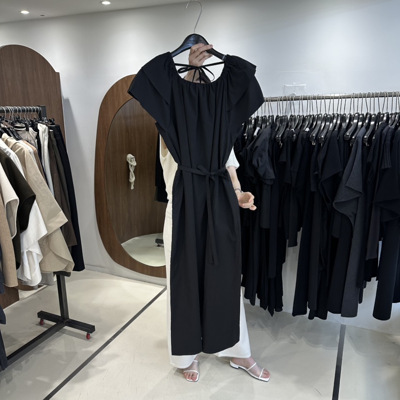 LE EDITION/LEBOENE東大門直郵女裝新款休閑連衣裙含腰繩LE EDITION/LEBOENE連衣裙圖色4