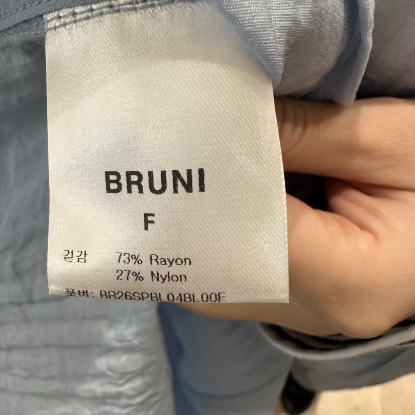 BRUNI/RICOTTA韓國代購女裝新品26春夏真品人氣襯衫蕾絲衫BRUNI/RICOTTA襯衫/蕾絲衫