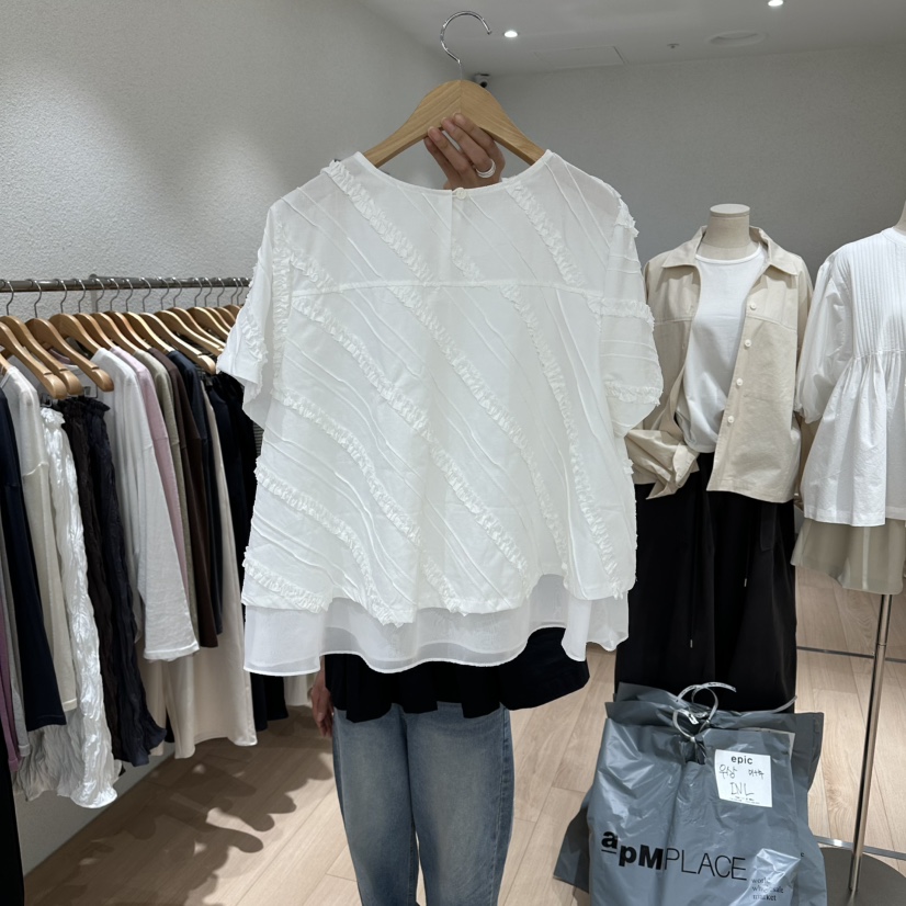 EPIC-S東大門實拍女裝新品休閑26春夏人氣時尚襯衫蕾絲衫EPIC-S襯衫/蕾絲衫