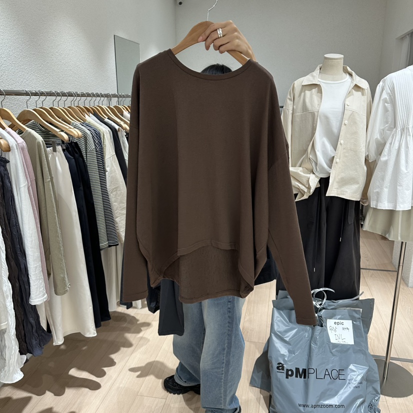 EPIC-S韓國直郵女士新款真品熱賣休閑職業時尚推薦長袖T恤EPIC-S長袖T恤圖色4