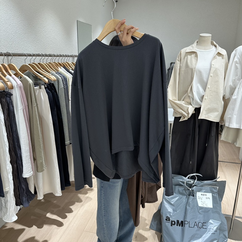 EPIC-S韓國直郵女士新款真品熱賣休閑職業時尚推薦長袖T恤EPIC-S長袖T恤圖色5