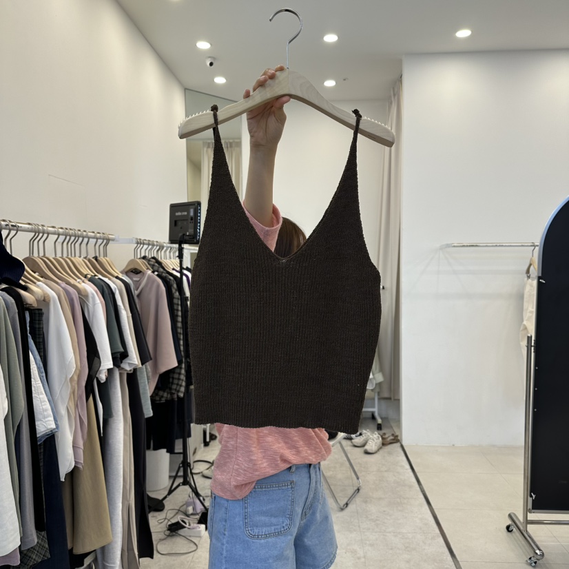 FUNNY POWDER東大門代購女士新款時尚真品吊帶背心不含內搭THE FUNNY吊帶/背心圖色4棕色