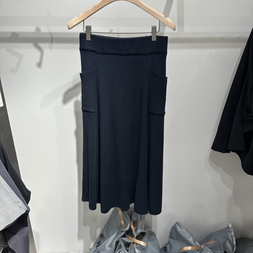 LAMINEDOR東大門代購女裝新品真品26春夏熱賣時尚長裙口袋LA MINE DOR長裙圖色2藏藍色