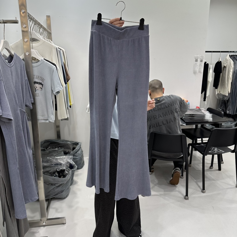 VISUAL SPACE/PAGE92/FLEISCHER東大門實拍女裝新品休閑休閑褲華夫格格紋VISUAL SPACE/PAGE92/FLEISCHER休閑褲圖色1