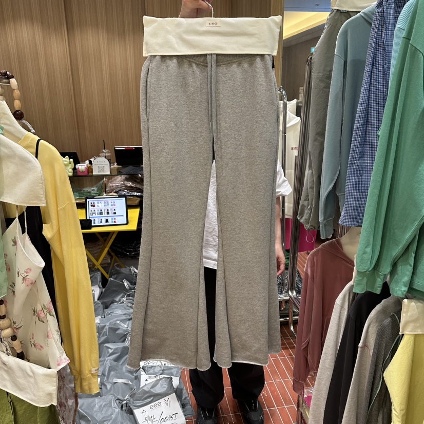 E/E/E東大門直郵女士新品人氣時尚真品推薦休閑休閑褲喇叭E/E/E休閑褲圖色1