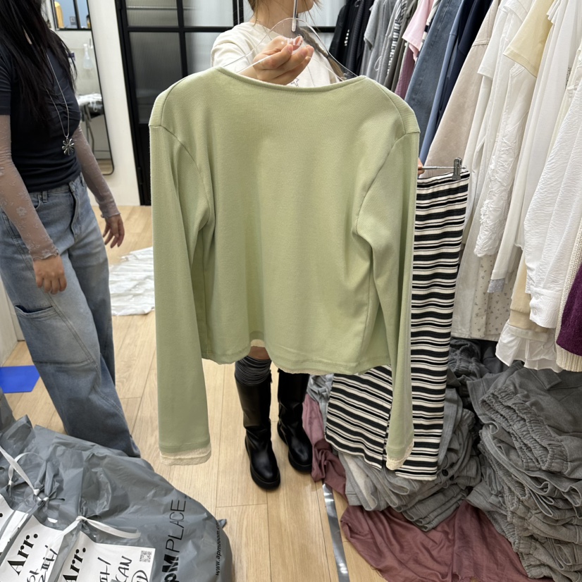 ARR東大門實拍女士新款休閑時尚熱賣職業針織衫假兩件開衫ARR針織衫