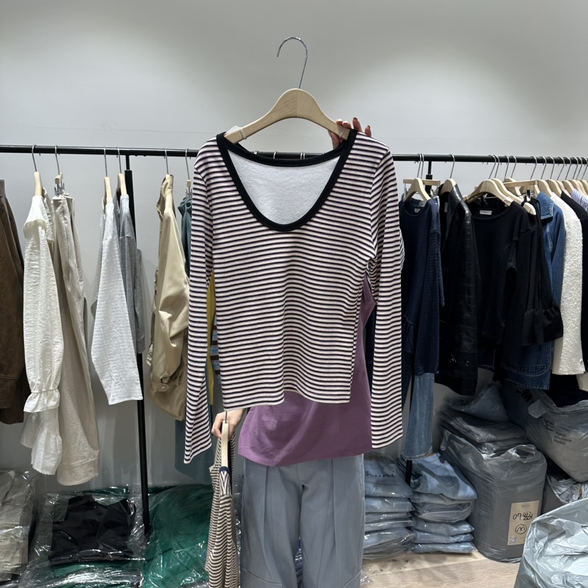 BRUNI/RICOTTA東大門代購女裝新款休閑推薦職業人氣長袖T恤BRUNI/RICOTTA長袖T恤圖色1