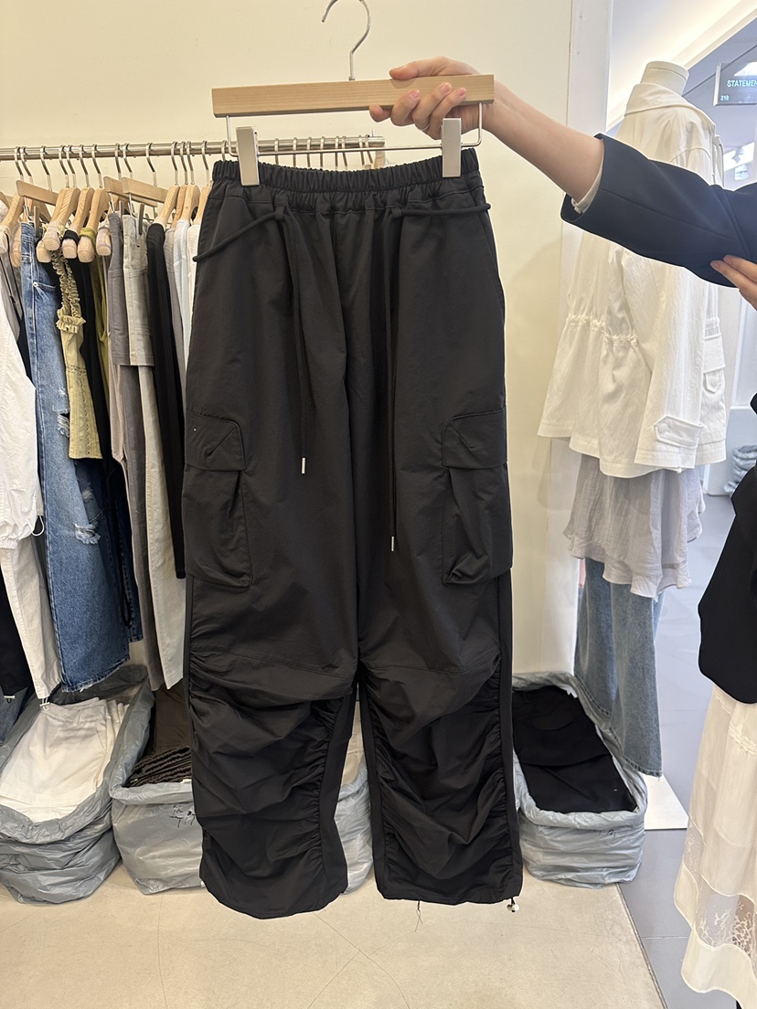 MONDAYMORING韓國代購女裝新款26春夏休閑人氣休閑褲含腰繩MONDAYMORING休閑褲圖色3