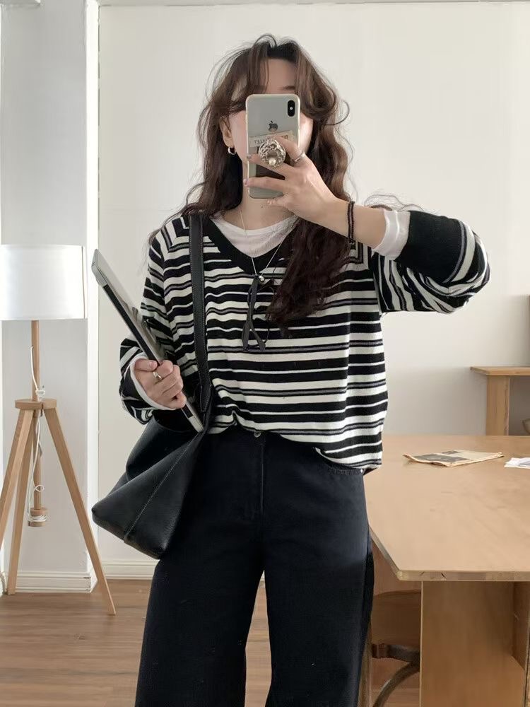 GAMGAK/NEMORETHING韓國代購女裝新款休閑針織衫不含內搭GAMGAK/NEMORETHING針織衫圖色2