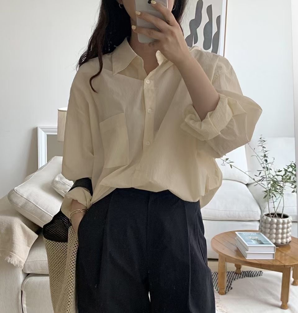 GAMGAK/NEMORETHING韓國東大門代購女士新款職業襯衫蕾絲衫GAMGAK/NEMORETHING襯衫/蕾絲衫圖色4