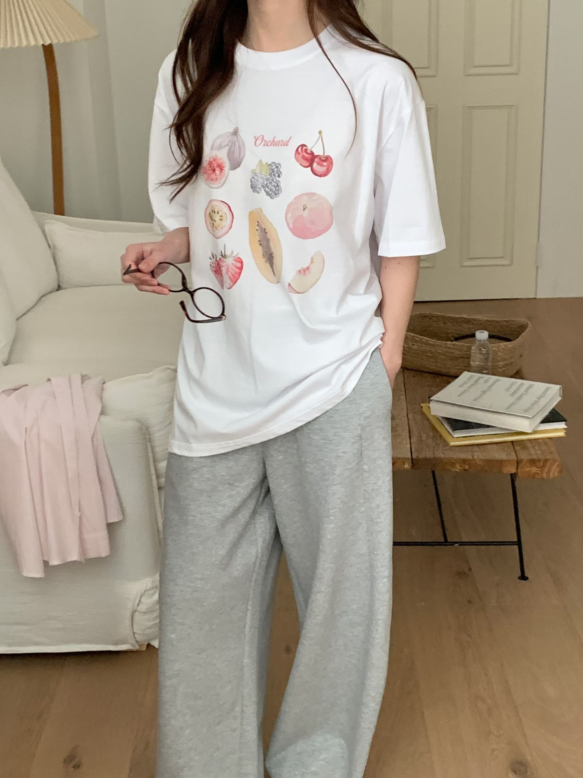 GAMGAK/NEMORETHING東大門代購女裝新款時尚休閑26春夏T恤GAMGAK/NEMORETHINGT恤圖色1