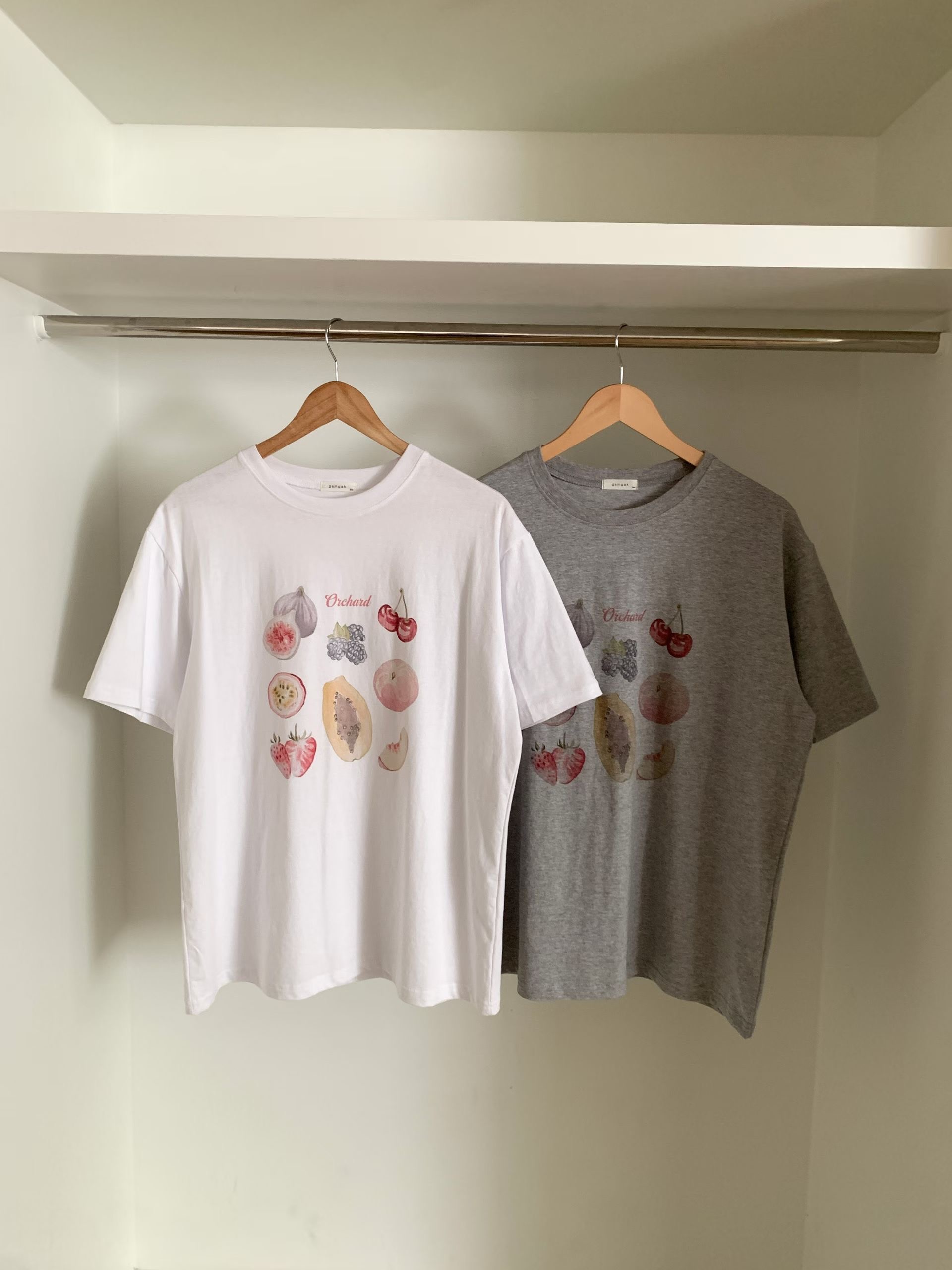 GAMGAK/NEMORETHING東大門代購女裝新款時尚休閑26春夏T恤GAMGAK/NEMORETHINGT恤圖色2左二色