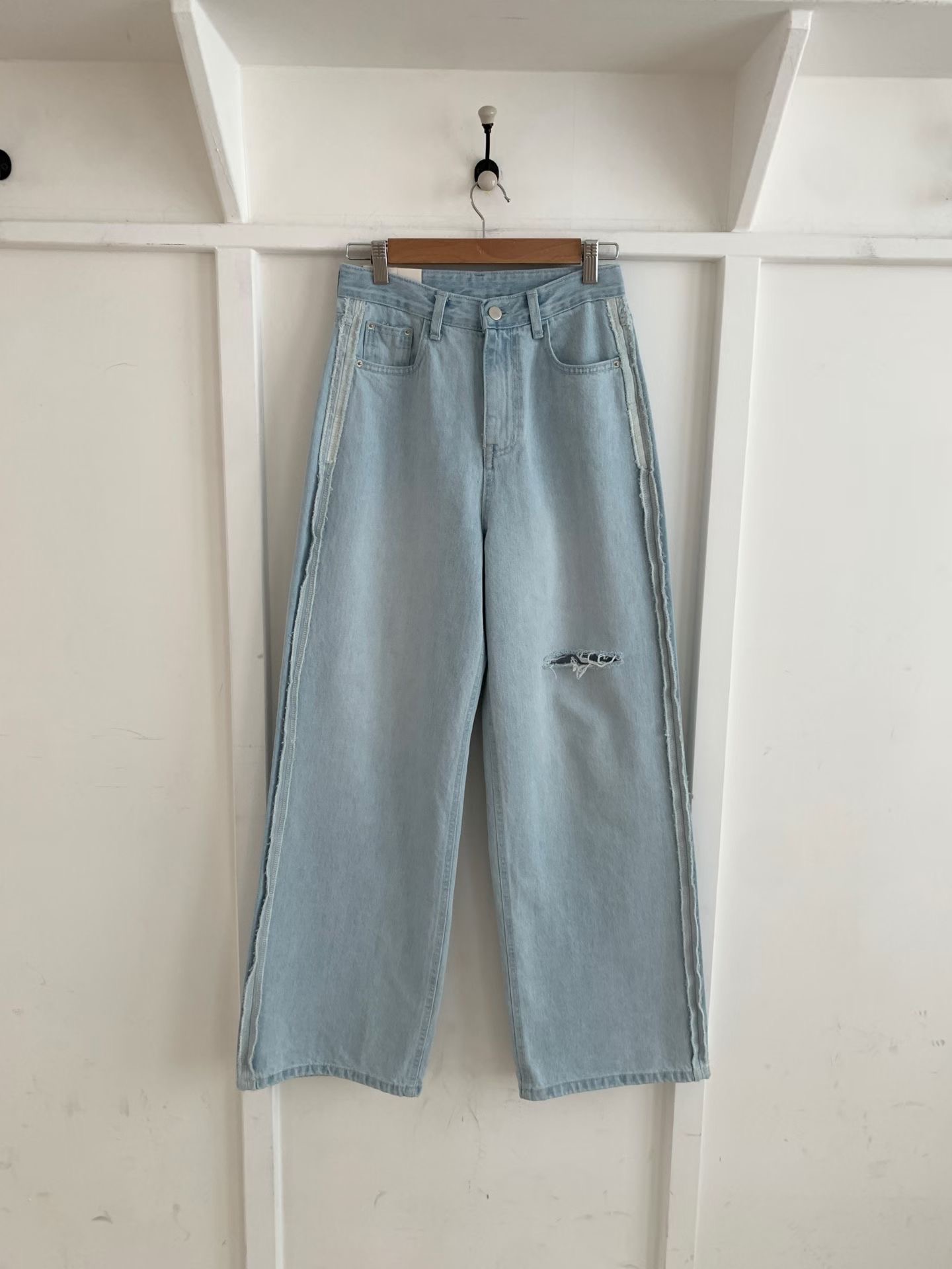 GAMGAK/NEMORETHING韓國東大門代購女裝新款時尚牛仔褲流蘇GAMGAK/NEMORETHING牛仔褲圖色1