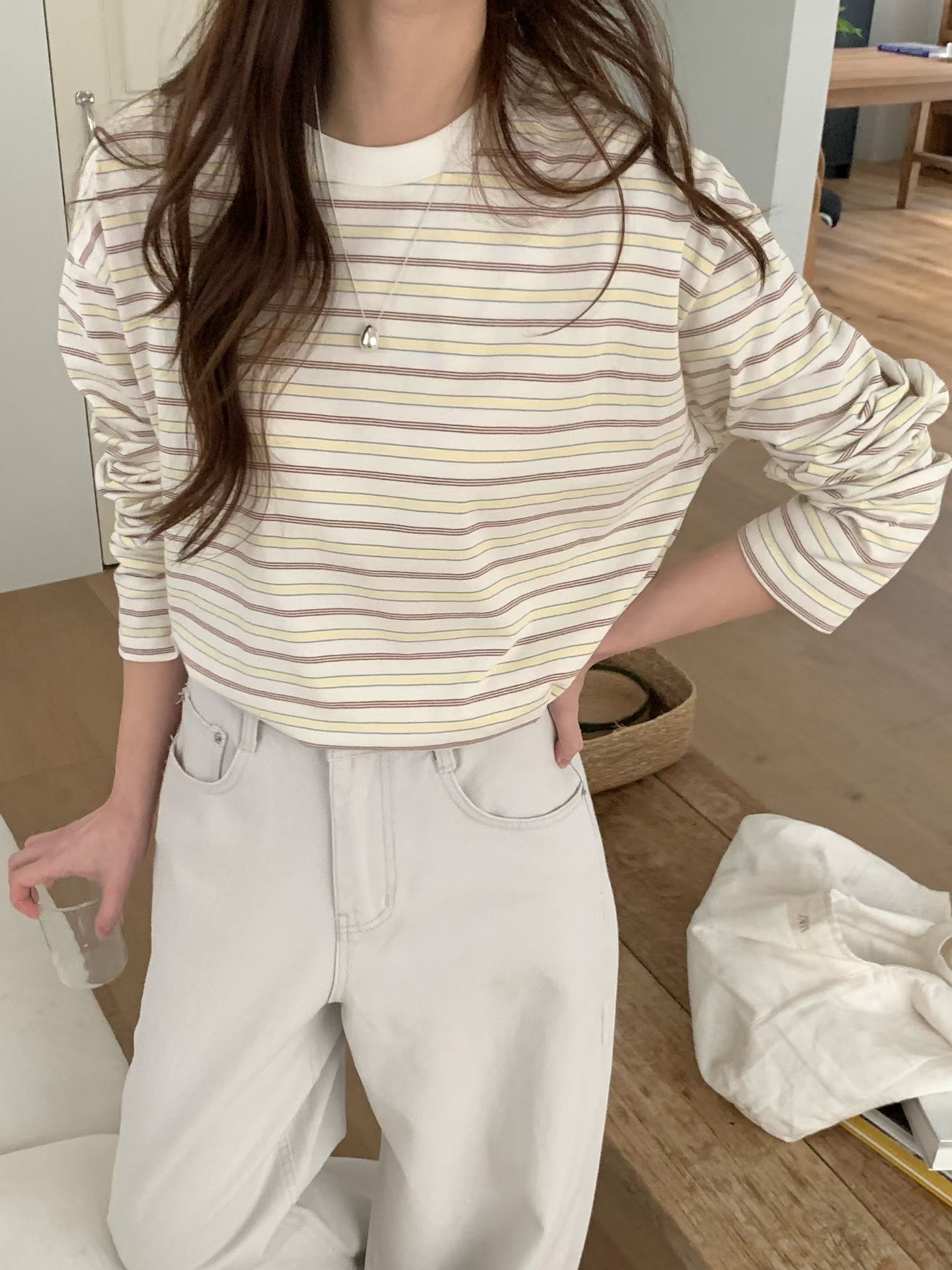 GAMGAK/NEMORETHING韓國東大門直郵女裝新品職業長袖T恤GAMGAK/NEMORETHING長袖T恤