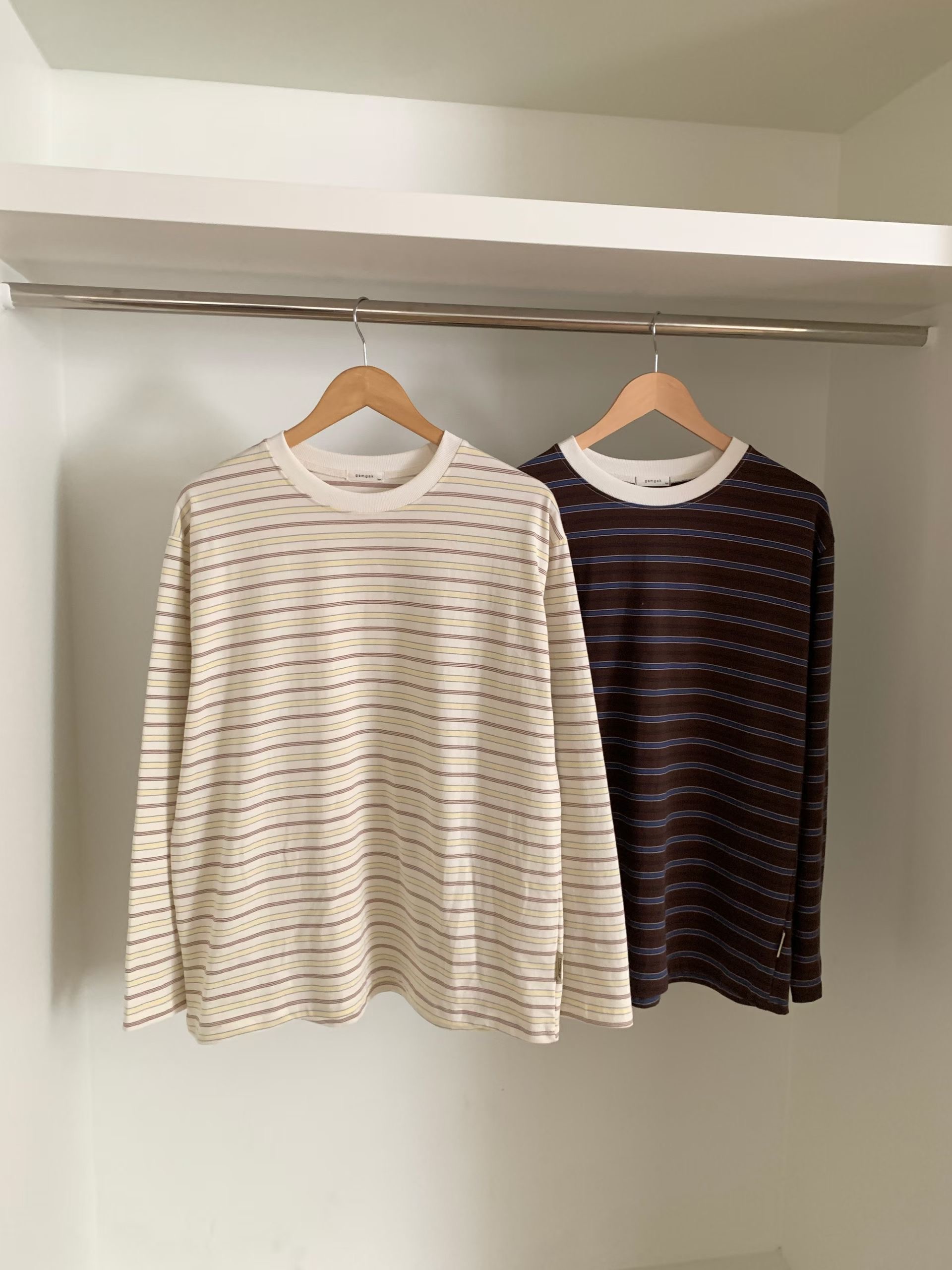 GAMGAK/NEMORETHING韓國東大門直郵女裝新品職業長袖T恤GAMGAK/NEMORETHING長袖T恤圖色2左二色