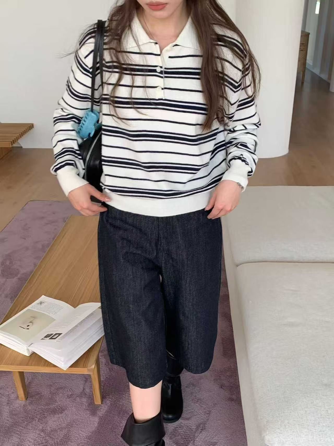 GAMGAK/NEMORETHING韓國直郵實拍女士新款推薦休閑針織衫GAMGAK/NEMORETHING針織衫圖色1