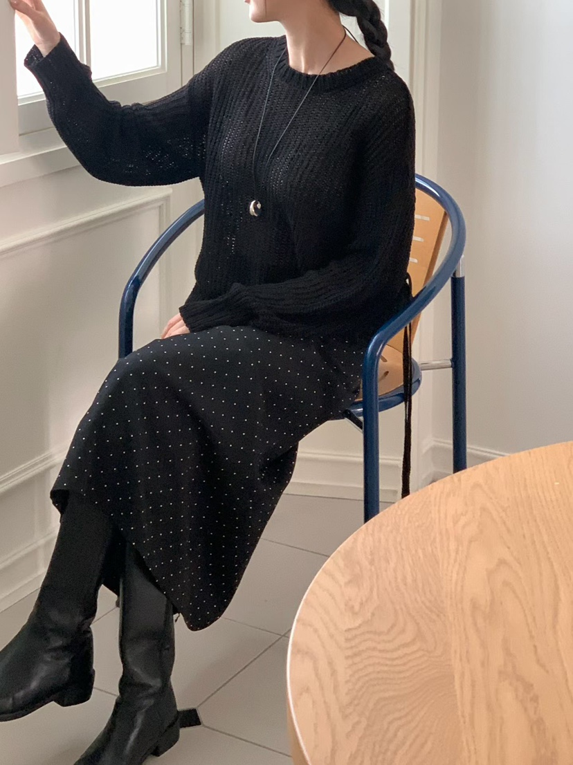 BINUS東大門實拍女裝新品熱賣26春夏時尚職業推薦真品長裙BINUS長裙