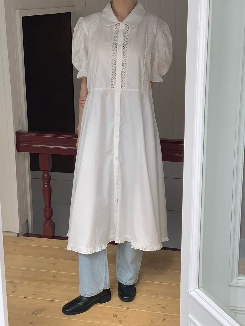 BINUS韓國直郵女士新款休閑熱賣26春夏人氣職業連衣裙復古BINUS連衣裙