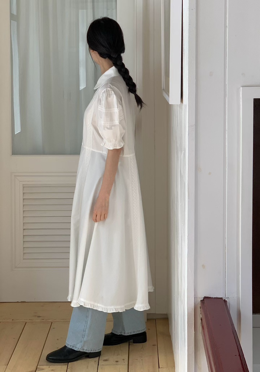 BINUS韓國直郵女士新款休閑熱賣26春夏人氣職業連衣裙復古BINUS連衣裙