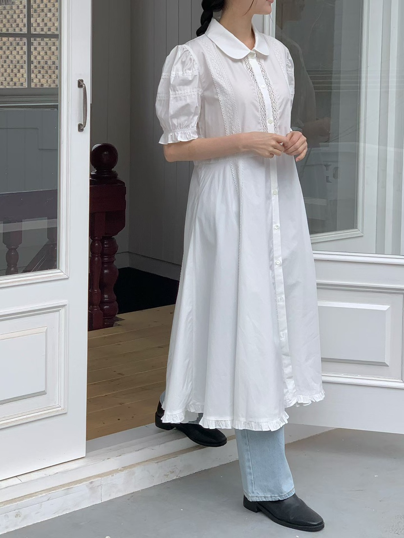 BINUS韓國直郵女士新款休閑熱賣26春夏人氣職業連衣裙復古BINUS連衣裙