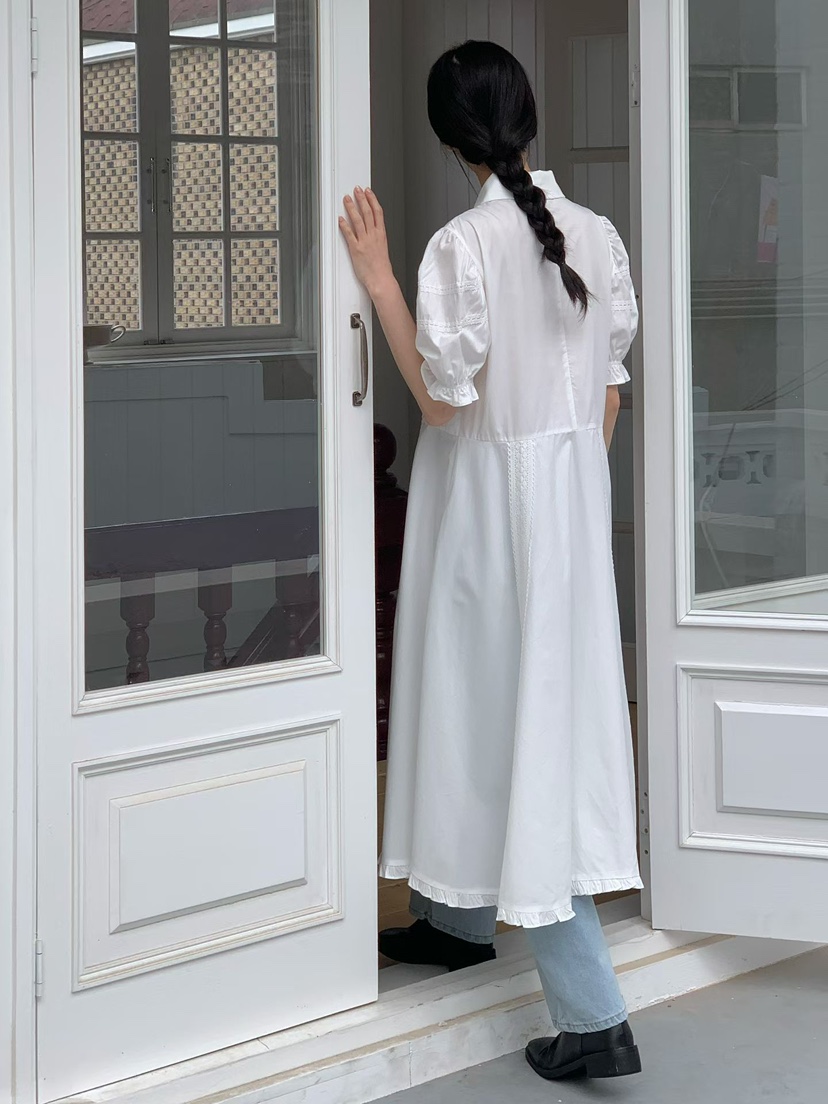 BINUS韓國直郵女士新款休閑熱賣26春夏人氣職業連衣裙復古BINUS連衣裙