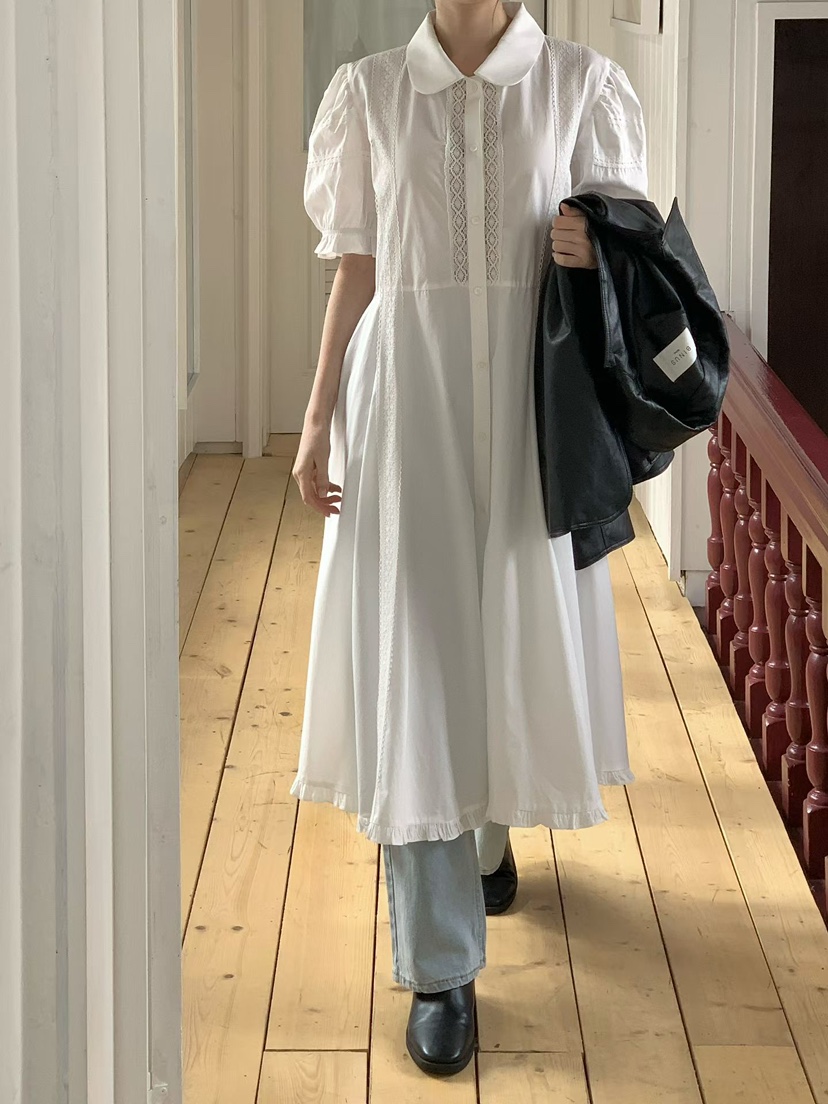 BINUS韓國直郵女士新款休閑熱賣26春夏人氣職業連衣裙復古BINUS連衣裙