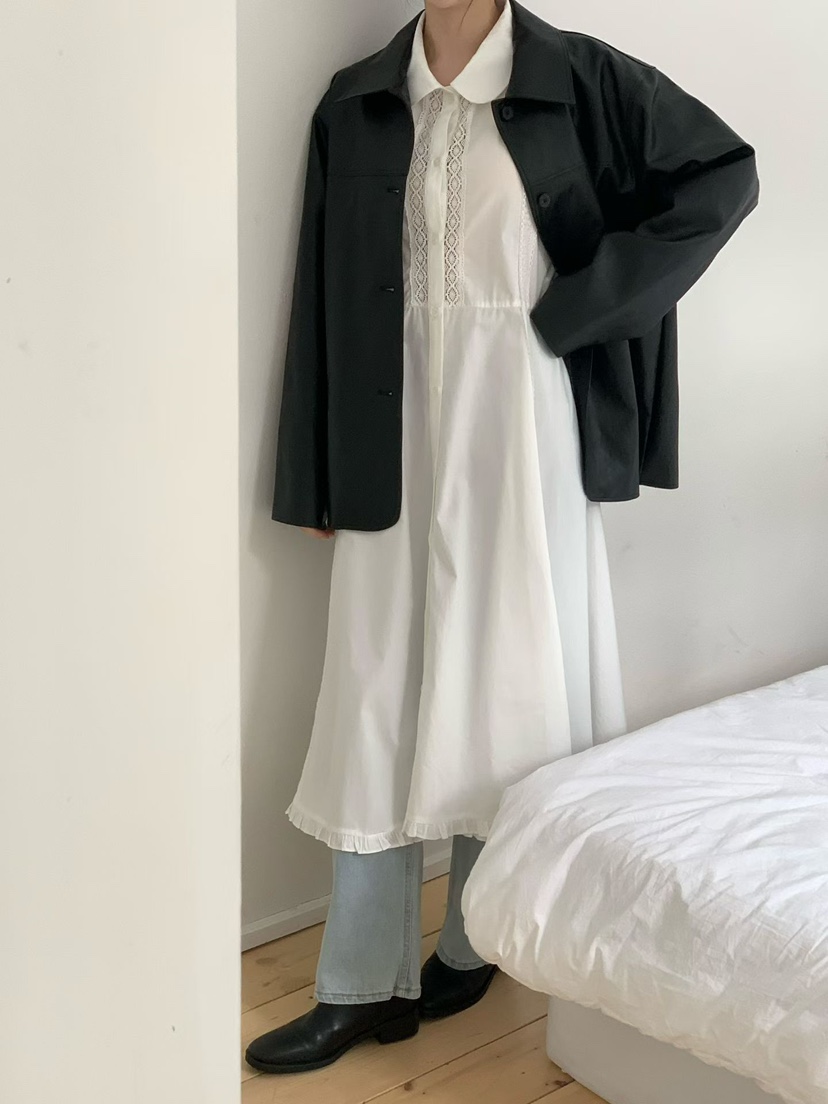 BINUS韓國直郵女士新款休閑熱賣26春夏人氣職業連衣裙復古BINUS連衣裙