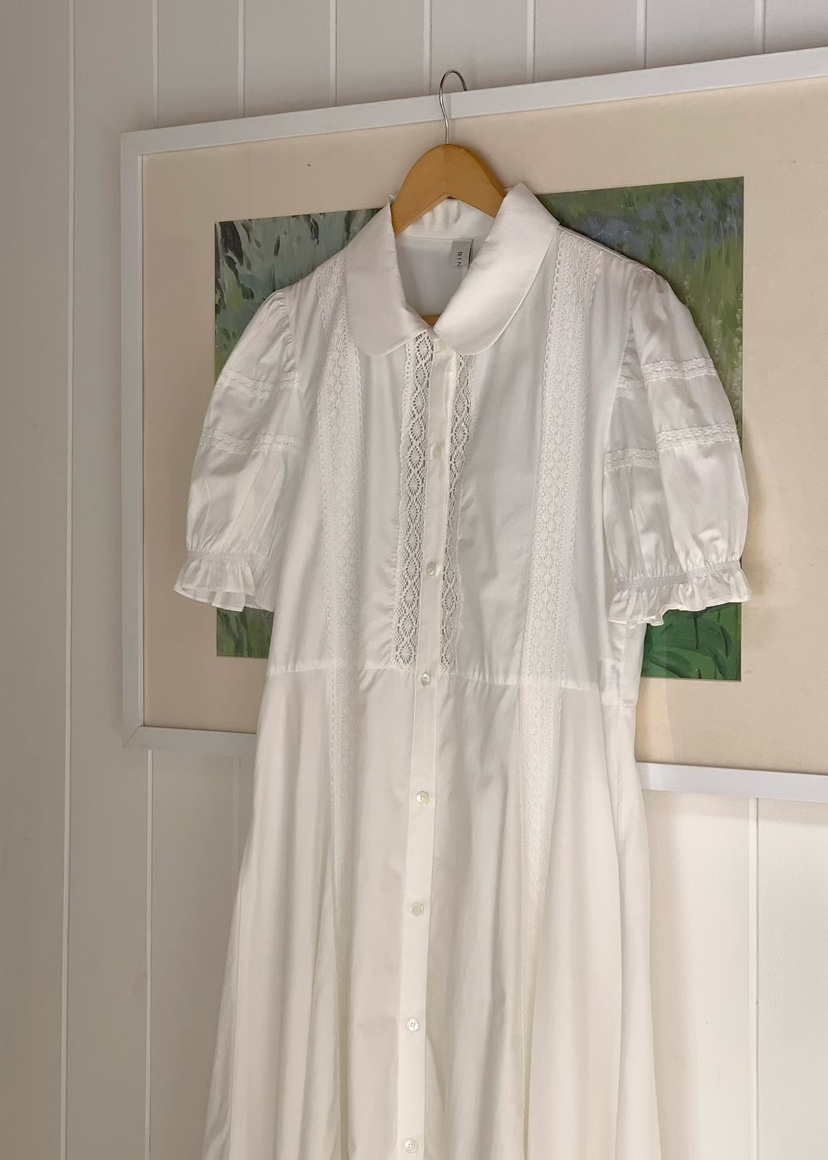 BINUS韓國直郵女士新款休閑熱賣26春夏人氣職業連衣裙復古BINUS連衣裙