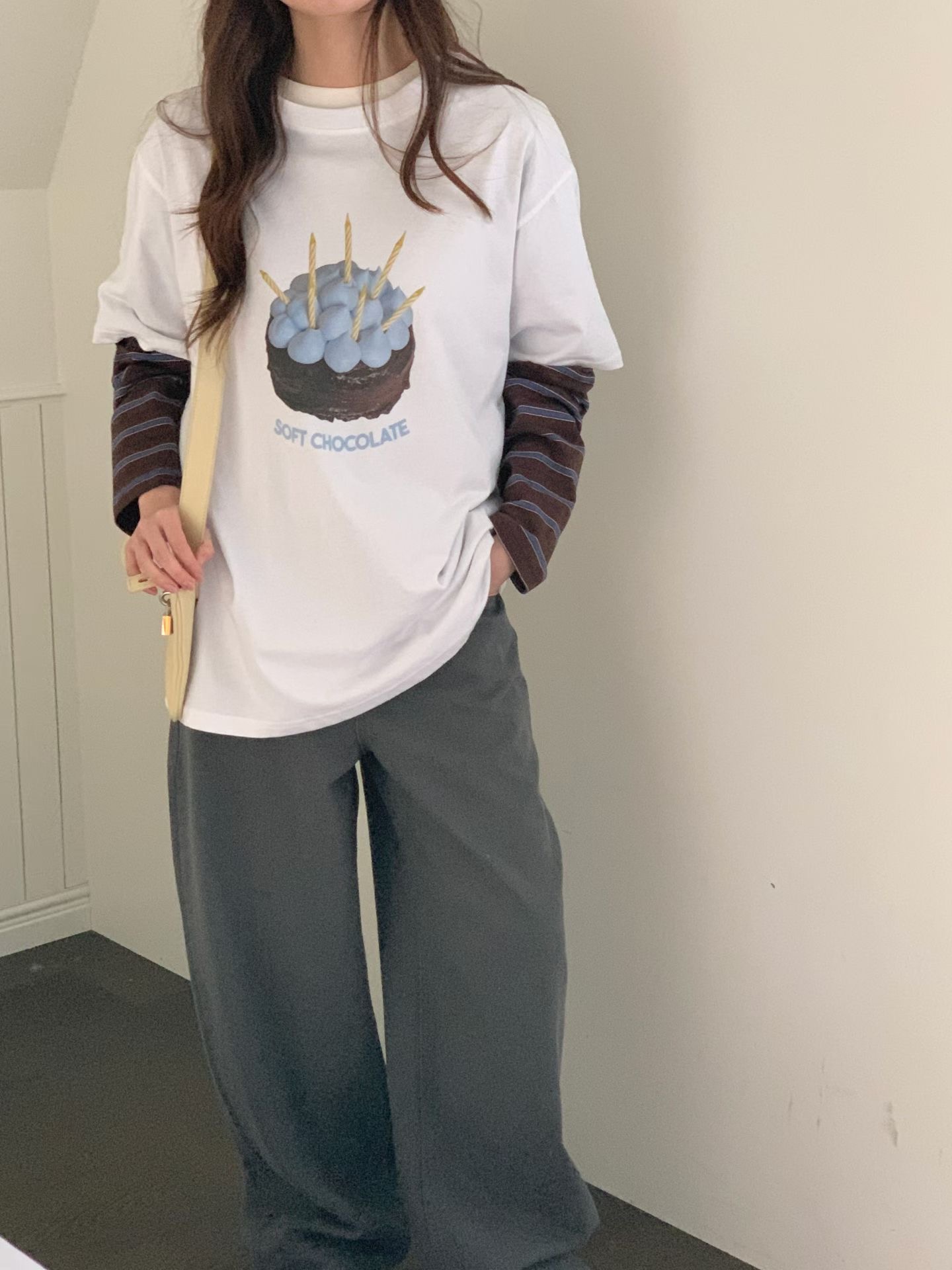 GAMGAK/NEMORETHING韓國直郵女裝新品人氣休閑T恤不含內搭GAMGAK/NEMORETHINGT恤圖色1