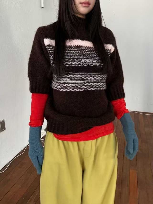 GAMGAK/NEMORETHING韓國直郵女裝新品職業針織衫不含內搭混紡GAMGAK/NEMORETHING針織衫圖色1