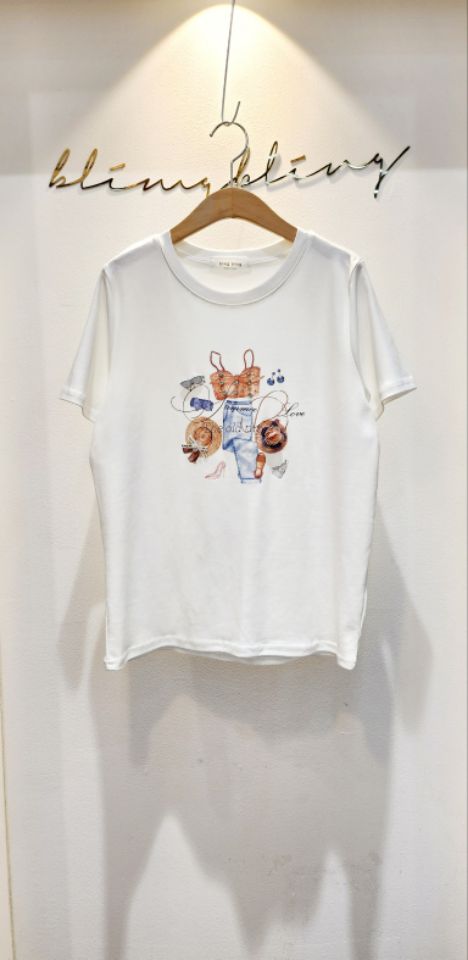 BLING BLING-S/RICO韓國直郵實拍女裝新品人氣26春夏T恤BLING BLING-S/RICOT恤圖色2