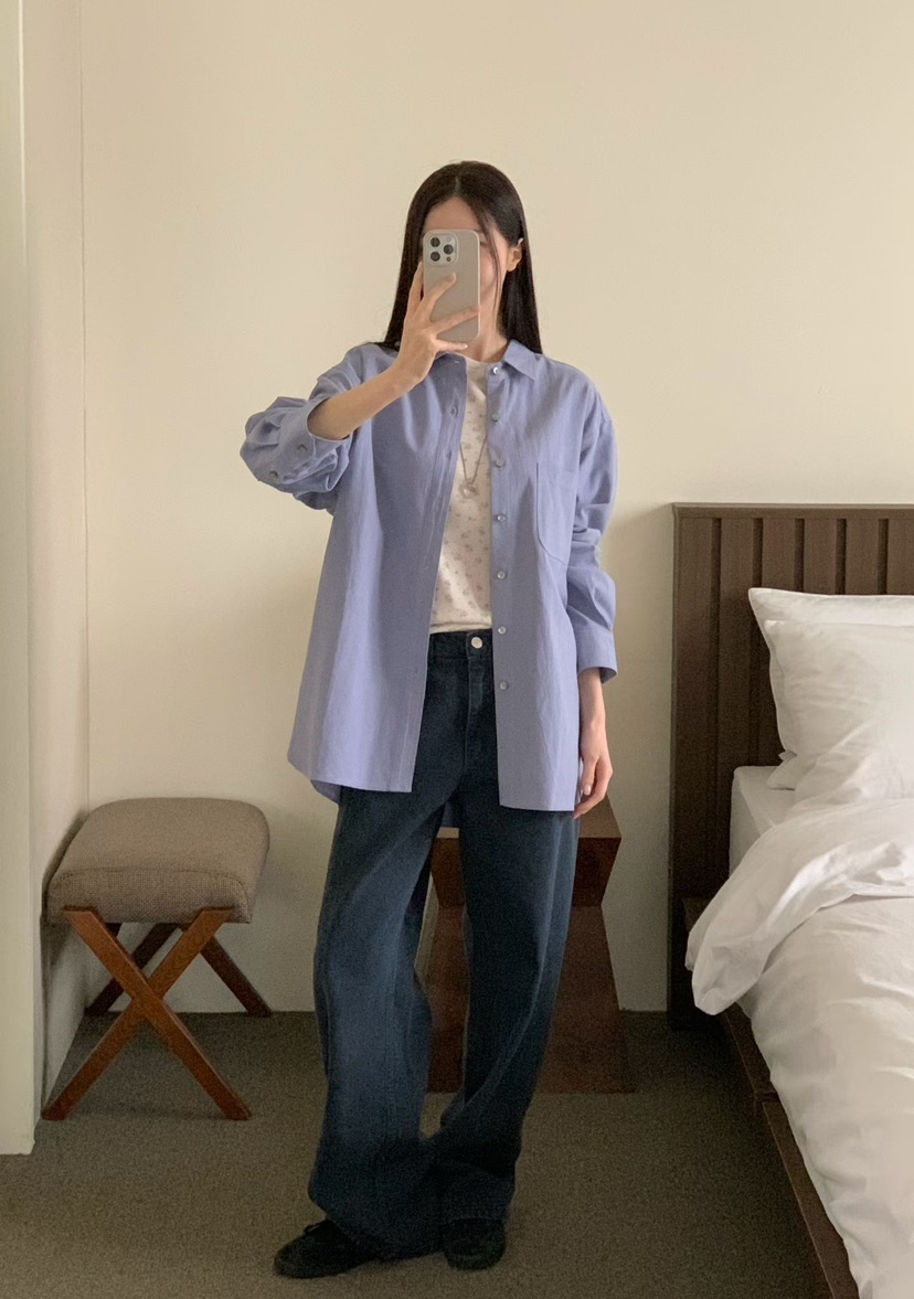 BINUS韓國代購女士新品職業休閑推薦時尚26春夏襯衫蕾絲衫BINUS襯衫/蕾絲衫