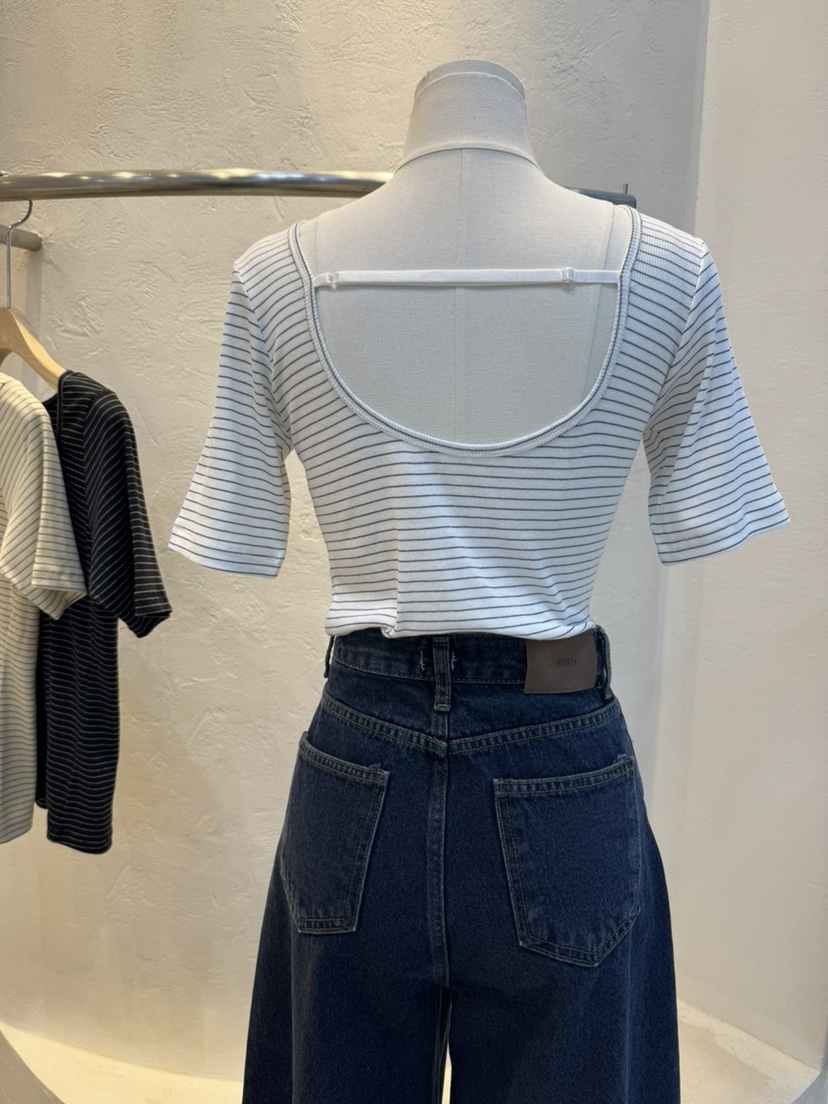 RIAH韓國代購女裝新款熱賣職業推薦休閑時尚真品26春夏T恤船領RIAHT恤